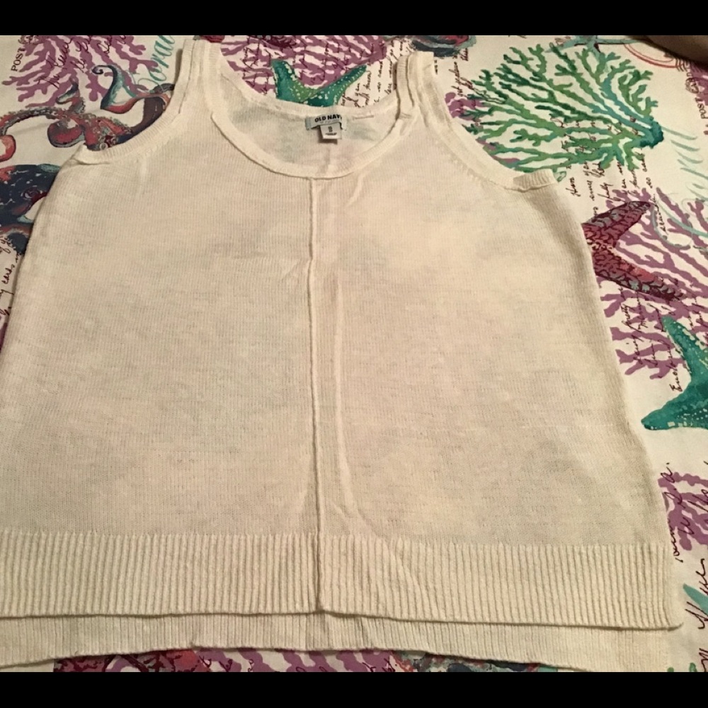 Old Navy lightweight sweater tank Cream XS